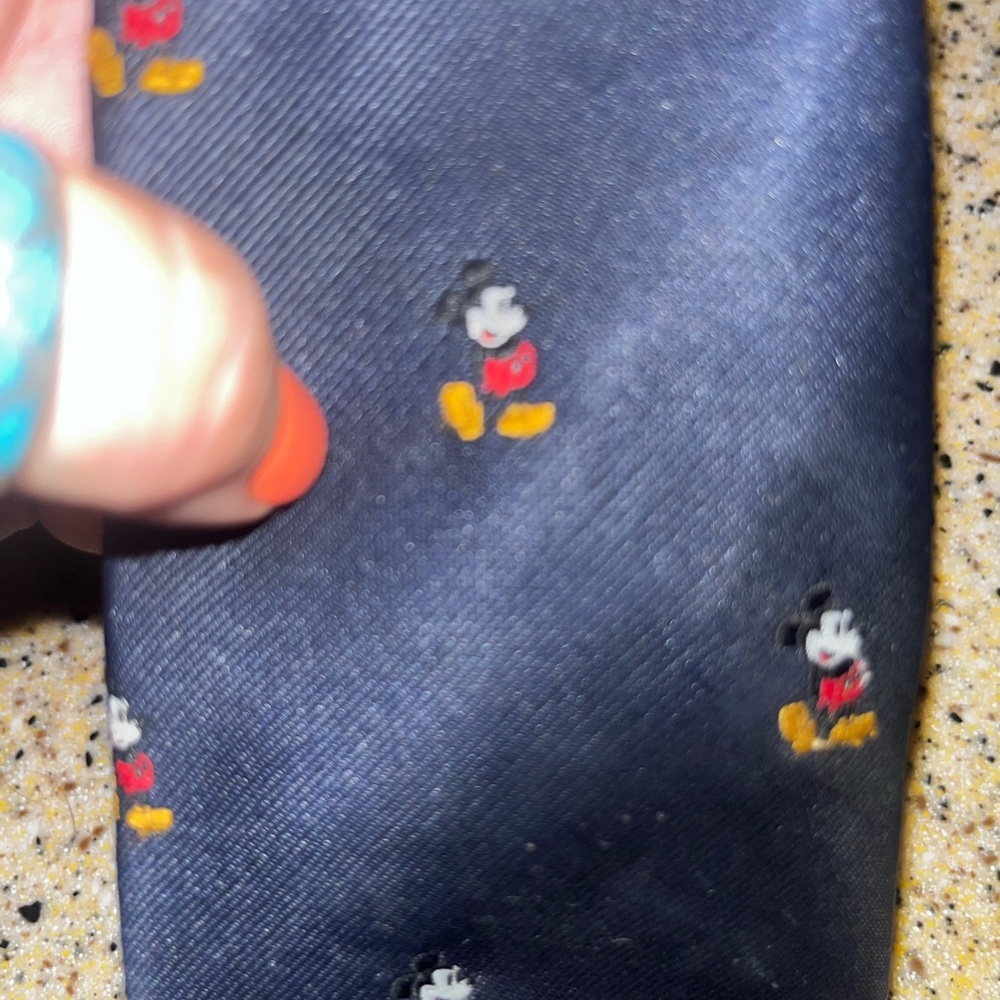 Vintage Cervantes Disney Navy Mickey Mouse Character Tie Vintage Classic Design - Picture 4 of 6